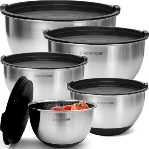 Priority Chef Premium Mixing Bowls With Lids Set, Airtight Lids
